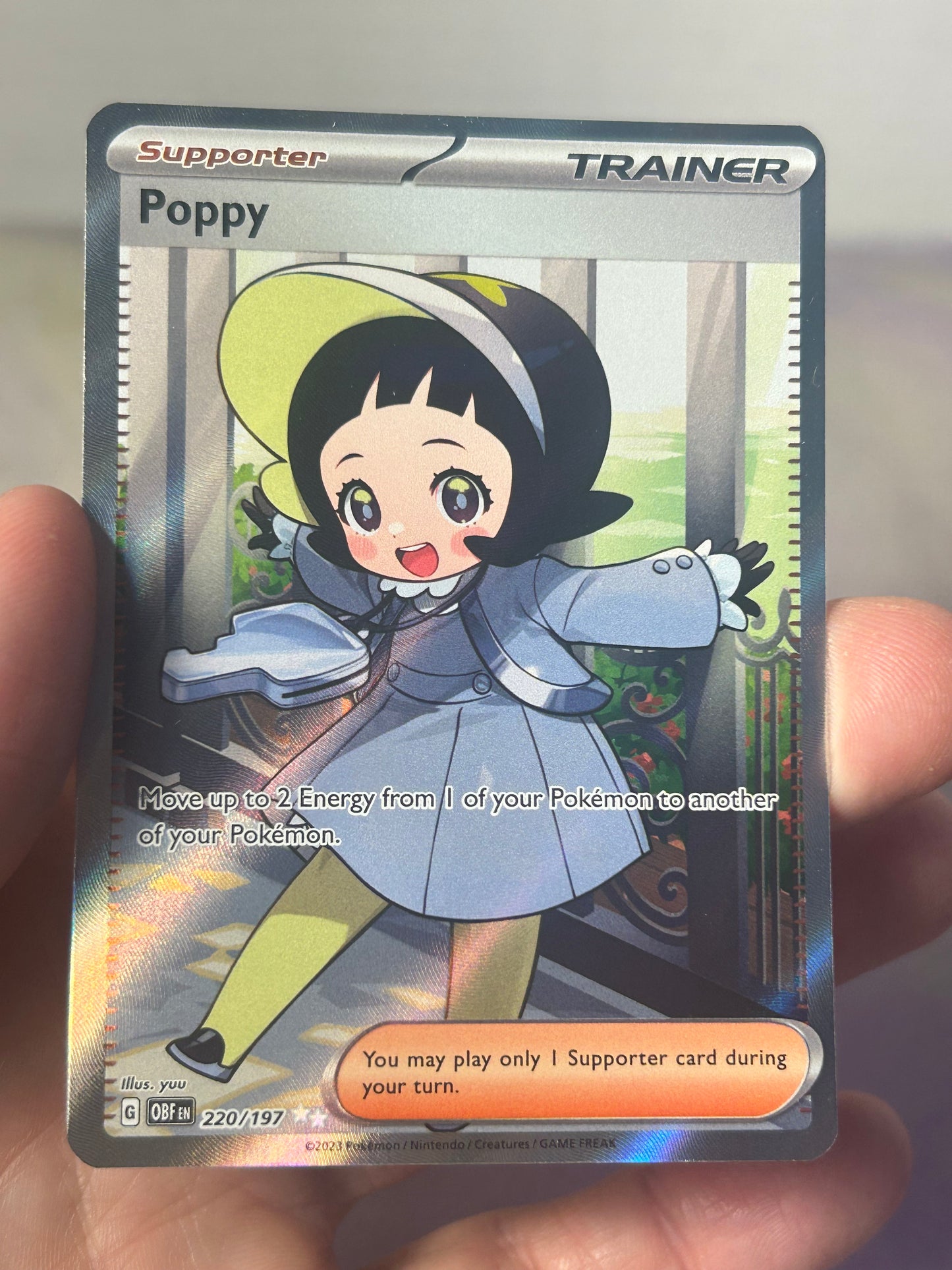 NM Pokemon Obsidian Flames Poppy Ultra Rare Full Art 220 #220/197 –  CPJCollectibles